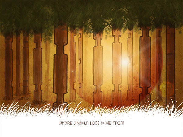 lincoln-log-forest